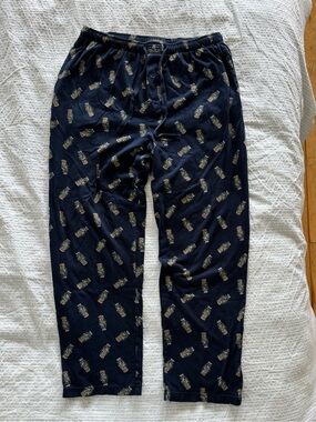 Navy Blue Pineapple Print Lounge Pants